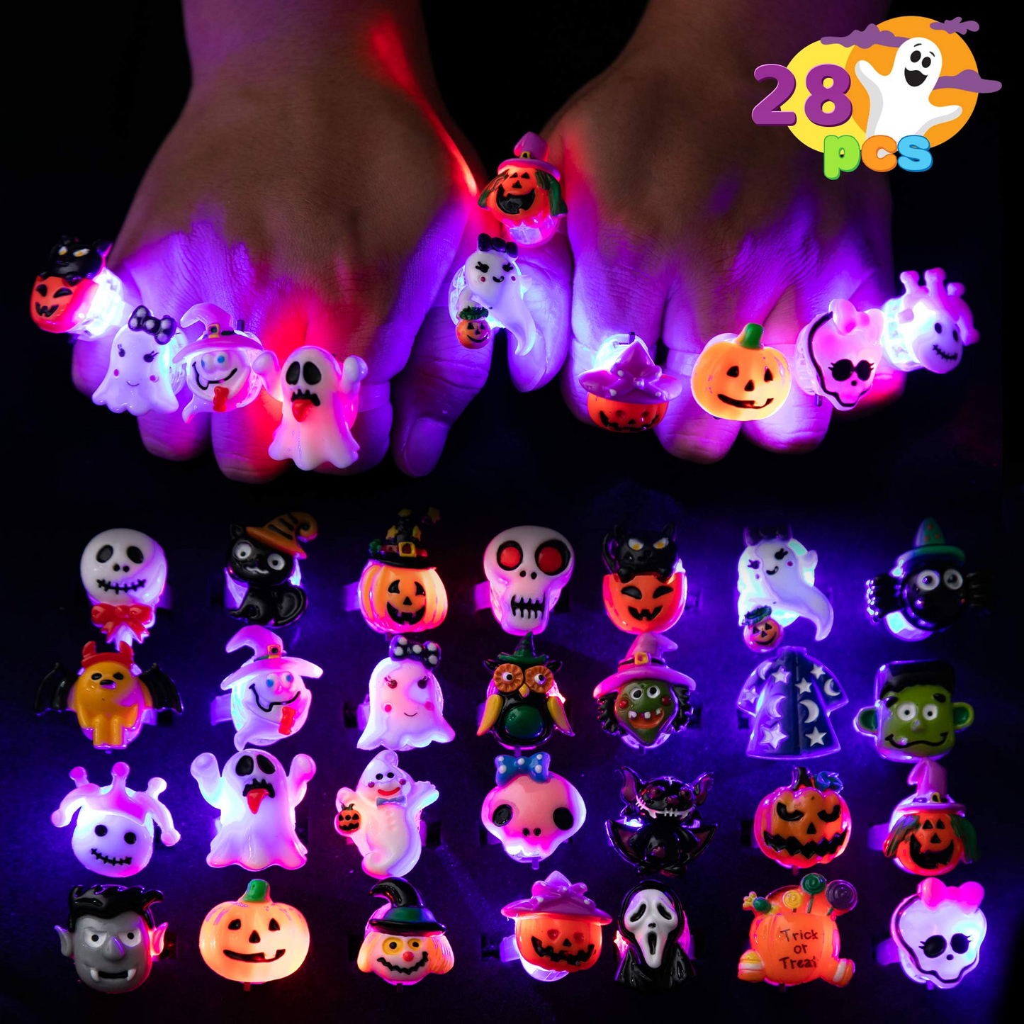 🔥Spooky Halloween Led Light Up Rings