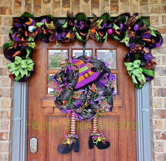 Halloween Garland, mantel garland, staircase garland, fireplace garland, halloween door garland, halloween mantle garland