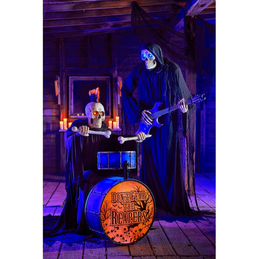 4-ft Bluetooth Reaper Band LED Drummer Animatronic