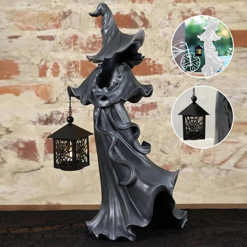 Halloween Presale 49% Off Today🎃Witch With Lantern Decoration👻