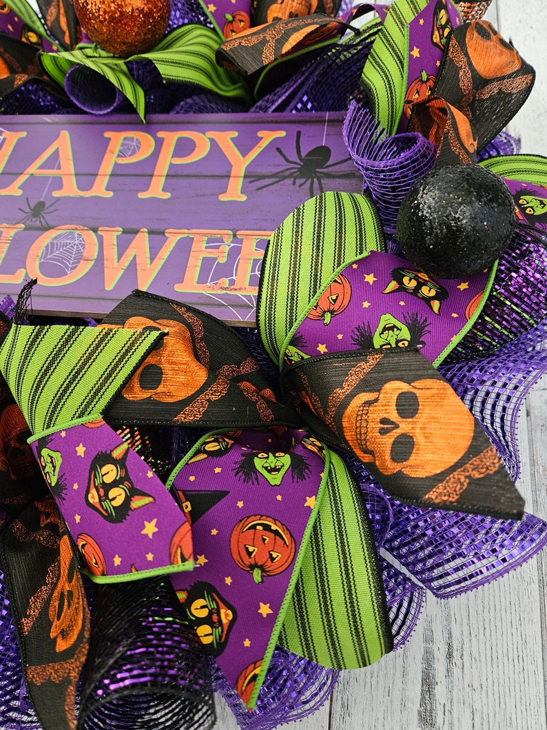 Halloween wreath, halloween wreath for front door, front door halloween wreath, whimsical halloween wreath, fall wreath, halloween decor
