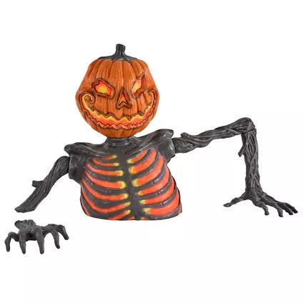 New! 5ft Pumpkin Skeleton Black Light Reactive Ground Breaker