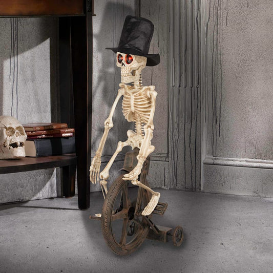 Animated Skeleton Riding Bike