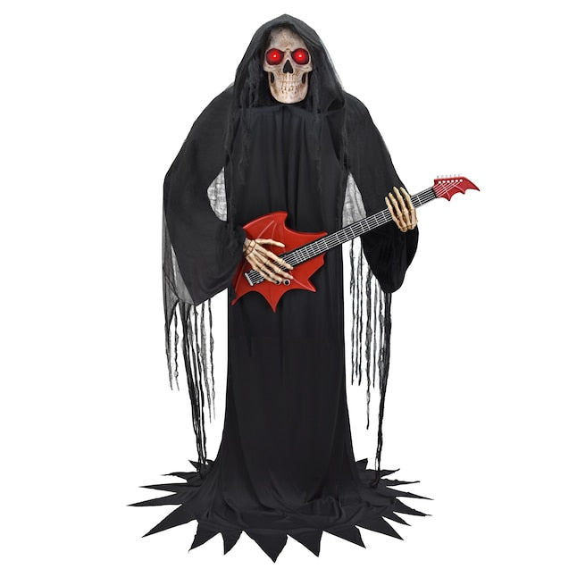 6-ft Bluetooth Reaper Band LED Guitar Player Animatronic