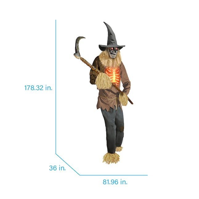 12-ft Lighted Animatronic Scarecrow