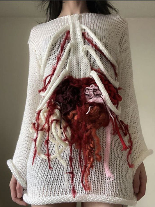 Women's Body Structure Knit Yarn Sweater Dress
