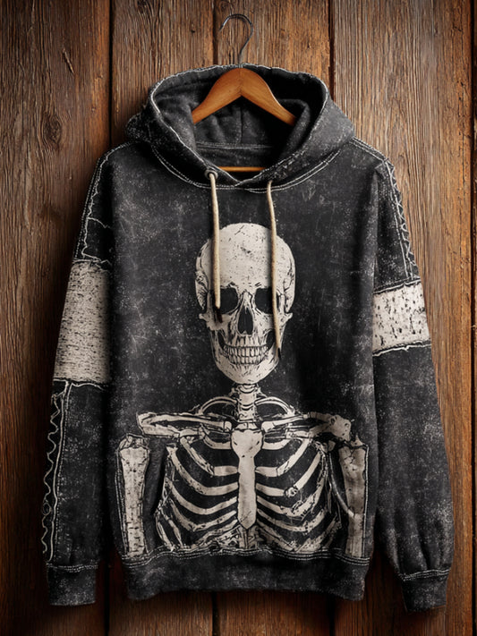 Halloween Skeleton Art Laundry For Old Hoodies