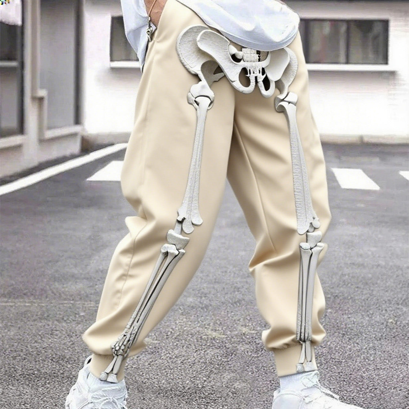 Halloween Skeleton Human Anatomy Inspired Printed Sports Sweatpants