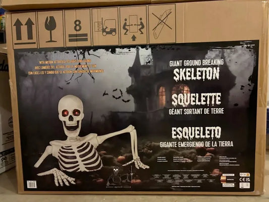 🎃Halloween Pre-sale 50% OFF🔥–Towering Skeleton with LED Eyes & Haunting Sounds👻（Limited Stock）